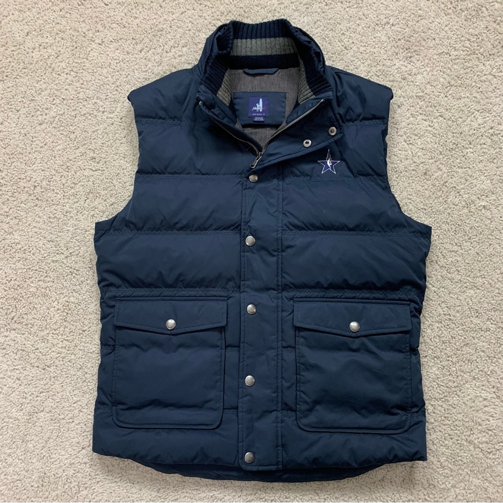 Men's JOHNNIE O Navy Blue CARLYLE Quilted PUFFER Full Zip VEST Jacket  M
